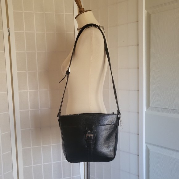 Vintage Handbags - Vintage Black Leather Bag